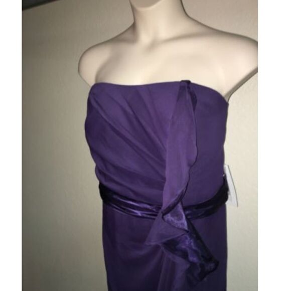 Davids Bridal Dress Strapless Lapis Size 2 NWT - Picture 3 of 4